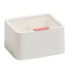 Boîtes de rangement en plastique à Double compartiments, boîte de rangement pour papeterie de bureau, organisateur de cosmétiques, articles divers, support pour tampons en coton, salle de bain rose