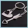 Party Favor Alloy Keychain Couple Keys Chains Pendant Key Ring Chain For Lovers Arrow Drop Delivery Home Garden Festive Supplies Even Dhney