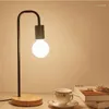 Tischlampen Nordic Moderne Holz Schreibtischlampe Schlafzimmer Nachttisch Holz Muliticolor Einfache Metallbefestigungen Raumdekor Beleuchtung E27