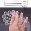 4 pouces Pipes à fumer clair épais Pyrex Transparent Portable verre brûleur à mazout tuyaux grands tubes huile clou adaptateur pour Dab Rig Bong moins cher