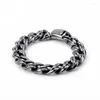 Braccialetti di collegamento HAOLYNJOY Punk 21.5cm Catena Uomo Acciaio inossidabile 16MM Chunky Heavy Cuban Linking Bracciale Gioielli