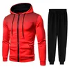 Mens Tracksuits Men Gradient Zip Cardigan Suit Tracksuits Spring Autumn Hoodie Jogging Trousers Fitness Casual Clothing Sportswear Set Plus Size 230114