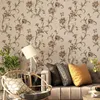 Bakgrundsbilder American Vintage Floral Wallpaper Mural Non-Woven Classical Pastoral Vine Flower Wall Paper Retro Living Room Decor Wallcovering