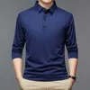 Polos Polos Men koszulka Polo Casual Business Tops Solid Polos koszule męskie polo homme moda koreańska szczupła tee 230130