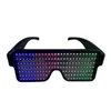 Décoration de fête lunettes lumineuses lunettes électroniques avec lumière LED accessoires de carnaval d'anniversaire fournitures fête