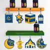 10pcs/set Eid Lasser Bairam Decora￧￣o de decora￧￣o Star Castle Scene Decoration Middle Oriente Festival