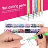 Nagelborstels Design Kit Art Kits met stipgereedschap schilderen folie kleurstijnbaren voor