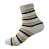 Männer Socken 3 Paare/satz Marke Mode Elegante Vintage Grau Beige Streifen Business Männer Leder Schuhe Männlich Glückliche Amerikanische Ältere jungen