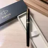 Гель -ручки Parker Parker Drow Frosted Black Rod Gold Clip Ball Men and Women Business Premium Signature Statary Gifts 230130