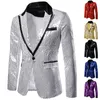 Trajes para hombres Blazers Chaqueta tipo blazer brillante dorado brillante para hombre Esmoquin Club nocturno Graduación Traje para hombre Blazer Traje de hombre Ropa de escenario para cantante 230130