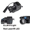 Luzes de armas AirSoft Ellm01 SoftAir Tactical Lanterna LED Laser Ir infravermelho mi lity rifle de luz ex214 Fly Funcional Drop Dh9jn