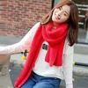 Scarves Women Men Scarf Korean Wool Female Winter Student Long Thick Warm Knitting Red Yellow Nave Blue Black Gray