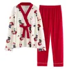 Women's Sleepwear Sexy Autumn Pajamas Women's Long-sleeved Cotton Night Gown Home Clothes Lounge Wear Loose Suit Service