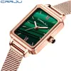 Wristwatches CRRJU Women Watches Fashion Casual Ladies Daily Dress Mesh Wristwatch Minimalist Waterproof Quartz