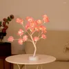 Candeeiros de mesa Lâmpada de LED Sala de estar Decoração de quarto Rosa Luz de mesa USB/Bateria alimentada por árvore de festa de casamento de Natal