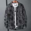 Camicie casual da uomo S-5XL Camicia di jeans di marca nera di alta qualità da uomo 2023 Giacca di jeans da uomo d'affari moda autunno Maschile classico allentato Tops