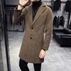 Men's Wool Blends Winter Trench Coats Long Jackets Slim Fit Casual Business Thicker Warm Size 5XL 230130