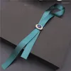 Bow Ties Trendy Long With Multi-color Ribbon Crystal Necktie Personality Novelty Simple Men And Women Jewelry Tie Gifts