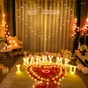 Cordes 1.4 2.5M LED coeur lumière chaîne amour rideau lampe noël conte de fées lumières mariage guirlande 8 Modes boîte de gradation