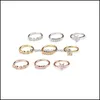 Nose Rings Studs Sier And Gold Color 20Gx8Mm Piercing Jewelry Cz Hoop Nostril Ring Flower Helix Cartilage Tragus Earring 871 R2 Dr Dhr96