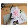 Decorative Flowers 1pc Dahlia Artificial Silk Branch For Wedding Party Home Ornaments Floral Arrangement Fake Material