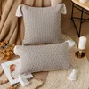 Pillow Pink Grey Knitting Pillowcase Home Decoration Sofa Throw Cover Luxury Car Wedding Room Decor