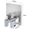 Hooks 2 Pack Stainless Steel Wall Mount Bathroom Storage Hook Self Adhesive Broom Mop Rack Kitchen Butler