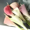 Decorative Flowers Real Touch Calla Lily Branch Fake Flower Bouquet PU Artificial INS Style Table Home Wedding Decoration Fall Decor