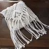 Bolsas de ombro 2023 Bohemian feita artesanal bolsas de malha corda net insol Summer praia algodão Hollow Out Tassels Leisure Crossbody