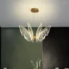 Pendant Lamps LED Modern Butterfly Chandelier Minimalist Creative Dining Living Room Bedroom Fixtures Nordic Decorative Lamp