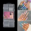 False Nails 240pcs XXXL Long Coffin Press On Nail Clear Full Cover Tips för extra rak droppe