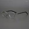 Sonnenbrille reines Titaniumblau-Licht blockierende Computer Brille Frauen Vintage optische Brille Anti-Blau-Strahlen verschreibungspflichtige Brille für Männer