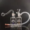 Nouveau brûleur à mazout en verre Bong Mobius Matrix percolateur de cage à oiseaux petit Dab Rig fumant cendrier narguilé avec tuyaux de brûleur à mazout en verre mâle de 10 mm