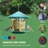 Other Bird Supplies Waterproof Gazebo Hanging Wild Feeder Outdoor Container With Hang Rope Feeding House Type Aves Decor 230130