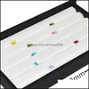 Sieradendozen Kwaliteit Mute magneet ER Superior lederen diamant display doos Ministeen opslagcase edelsteenhouder Organisator Travel 6 dhvua