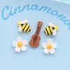 Yellow Bee Miniature Guitar Flower Mini Craft Miniature Fairy Garden Home Decoration House Micro Landscaping Decor Wholesale 1223982