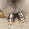 Vêtements pour chiens 4 pièces/ensemble chaussures d'hiver pour animaux de compagnie bottes de chien chaudes imperméables antidérapantes pour petit produit Chihuahua