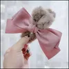 Hair Clips Barrettes Large Bow Back Head Plush Dish Female Autumn Winter Headdress Clip Shark 82 E3 Drop Delivery Jewelry Dhswy