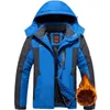 Chaquetas para hombre Chaqueta con capucha de invierno Forro polar grueso Abrigo a prueba de viento Escalada al aire libre Prendas de vestir impermeables para hombre Tamaño 8XL 9XL 230130