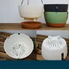 Resina Plantadores de cestas penduradas Plantas de decoração externa de flor de flores vasos de decoração