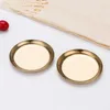 Plates Round Gold Dining Plate Lipstick Snack Jewelry Dessert Fruit Cake Cupcake Storage Tray Bone Spitting Dish Kitchen Tool