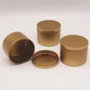 Storage Bottles 1PC Candle Tinplate Box Empty Round Jars With Wood Grain Lids Making Tool Pot Tea Candy Containers Home Supplies