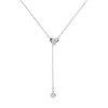 Hanger kettingen 925 sterling zilveren ketting ronde cz voor vrouwen houden van hart van hoge kwaliteit fijne sieraden