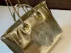 Kadınlar gerçek deri plaj alışveriş çantaları deauville zincir üst sap totes 3 renk siyah altın gümüş metal donanım crossbody omuz çanta 37x29cm