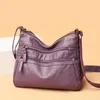 الأكياس المسائية عتيقة ناعمة من الجلد Crossbody للنساء كيس الكتف الفاخر السيدات كبير السيدات جودة عالية الجودة المحافظ