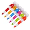 BALLPOINT PENS 60 PCS 6 Färger Cartoon Colorful Creative Present School Supplies Capsule 07mm NIB Söt mönster 230130