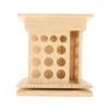 Storage Bottles Essential Oil Wood Rotating 52 Slots Organizer Holder