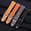 Watch Bands Genuine Leather Band 18mm 20mm 22mm Brown Grey Black Crazy Horse Calfskin Straps Bracelet Deli22