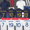 22 23 ベンゼマ MBAPPE サッカーユニフォームフランスグリーズマンカンテポグバジルードパバロマイヨデフットエキペサッカーシャツ男性女性子供キットセット