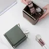 Hooks Nordic Pu Leather Desktop Storage Square Box Pen Holder Cosmetic Jewelery BrushStorage Container Metal Handle Organizer